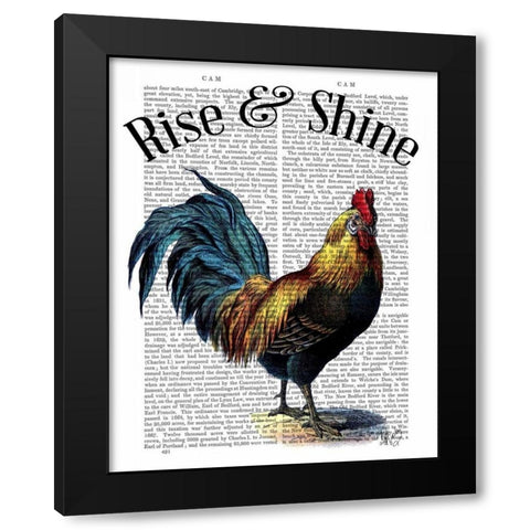 Rise and Shine Black Modern Wood Framed Art Print by Fab Funky