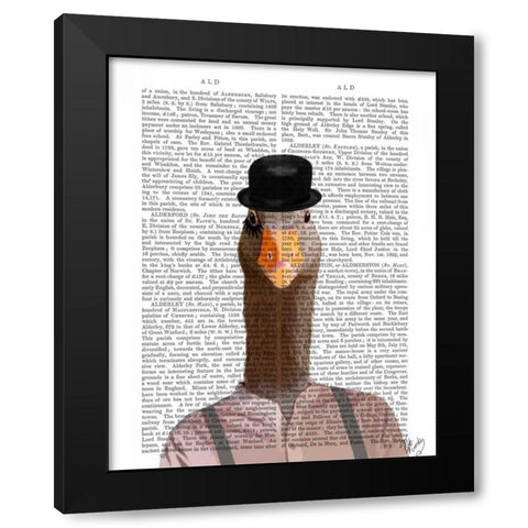 Clockwork Orange Goose Black Modern Wood Framed Art Print by Fab Funky
