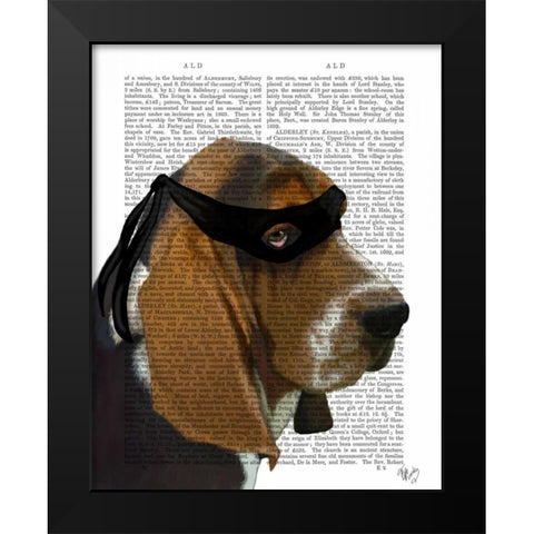 Basset Hound Ninja Black Modern Wood Framed Art Print by Fab Funky