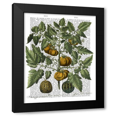 Peppers 5 Black Modern Wood Framed Art Print by Fab Funky