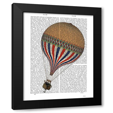 Le Tricolore Black Modern Wood Framed Art Print by Fab Funky