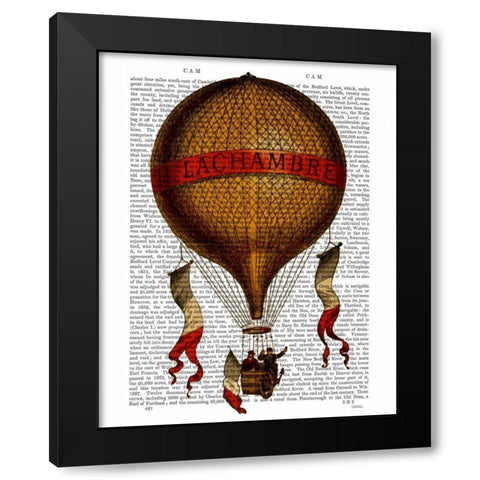 La Chambre Black Modern Wood Framed Art Print by Fab Funky