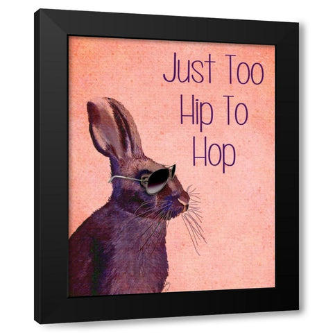 Too Hip To Hop Pink Black Modern Wood Framed Art Print with Double Matting by Fab Funky