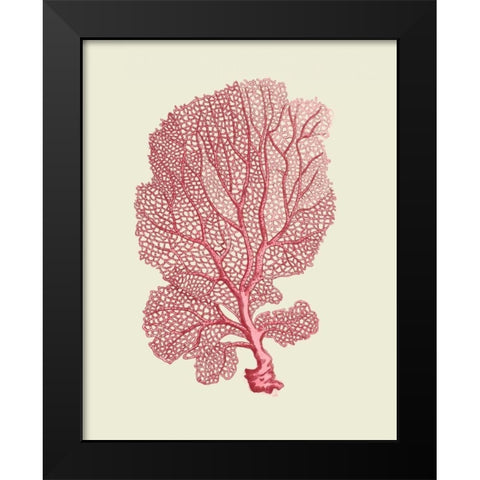 Corals Coral On Cream c Black Modern Wood Framed Art Print by Fab Funky