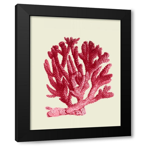 Red Corals 1 a Black Modern Wood Framed Art Print by Fab Funky