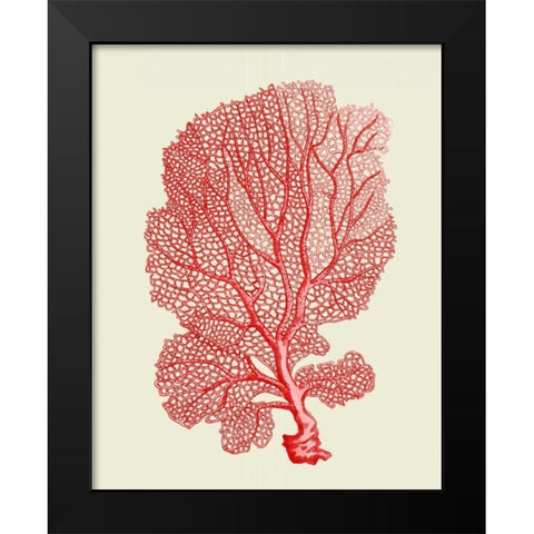 Red Corals 1 b Black Modern Wood Framed Art Print by Fab Funky