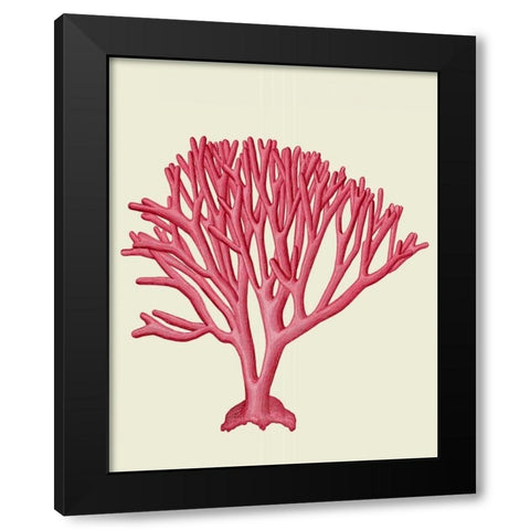 Red Corals 1 c Black Modern Wood Framed Art Print by Fab Funky
