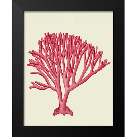 Red Corals 1 c Black Modern Wood Framed Art Print by Fab Funky