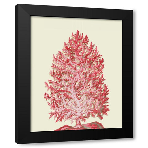Red Corals 1 d Black Modern Wood Framed Art Print by Fab Funky