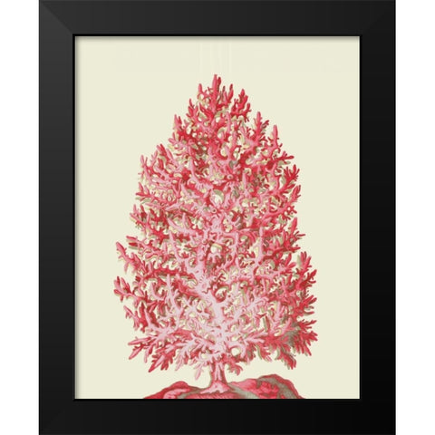 Red Corals 1 d Black Modern Wood Framed Art Print by Fab Funky
