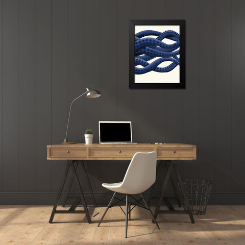 Giant Octopus Tentacles a Black Modern Wood Framed Art Print by Fab Funky