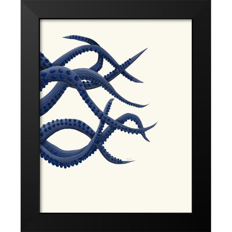 Giant Octopus Tentacles b Black Modern Wood Framed Art Print by Fab Funky