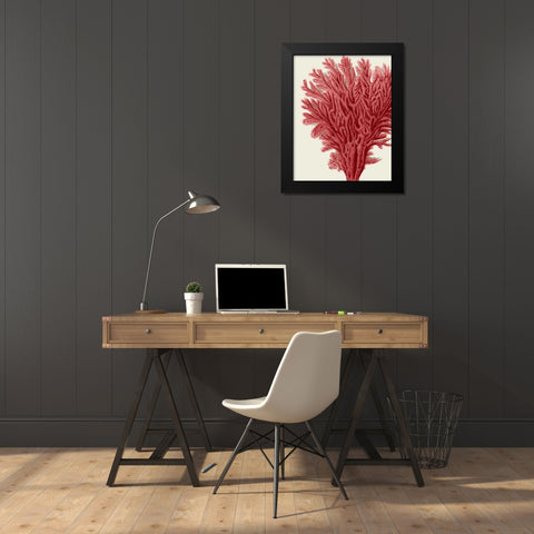 Red Corals 2 a Black Modern Wood Framed Art Print by Fab Funky