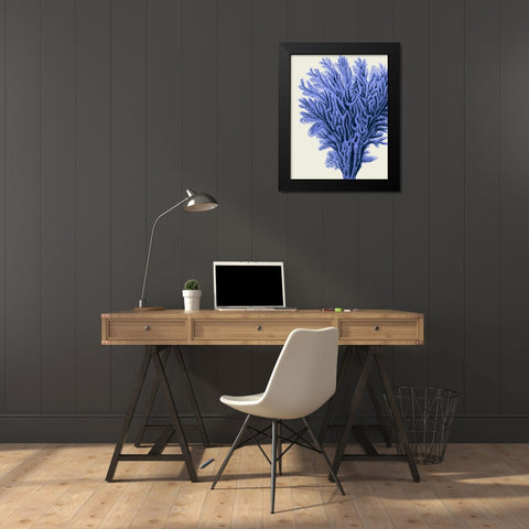 Blue Corals 2 a Black Modern Wood Framed Art Print by Fab Funky