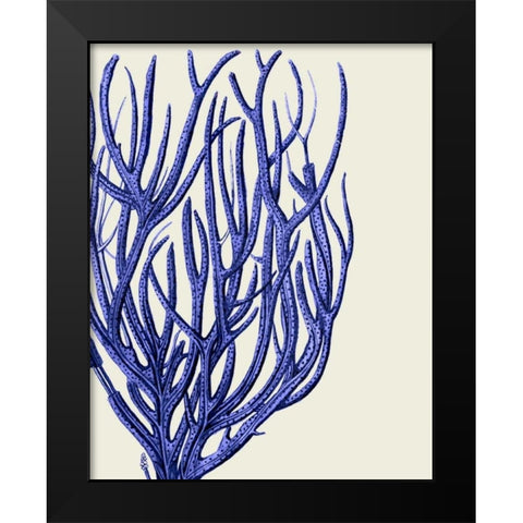 Blue Corals 2 c Black Modern Wood Framed Art Print by Fab Funky