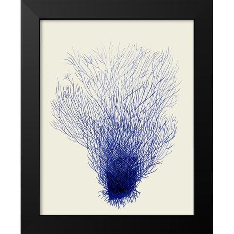 Blue Corals 2 d Black Modern Wood Framed Art Print by Fab Funky
