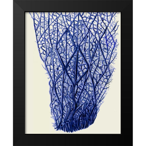 Blue Corals 2 f Black Modern Wood Framed Art Print by Fab Funky