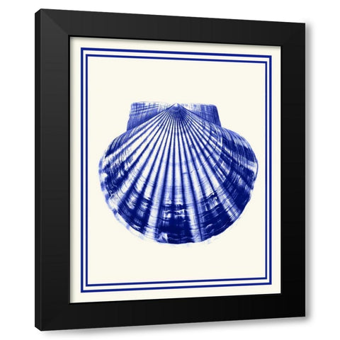 Mixed Nautical Blue on Cream d Black Modern Wood Framed Art Print with Double Matting by Fab Funky