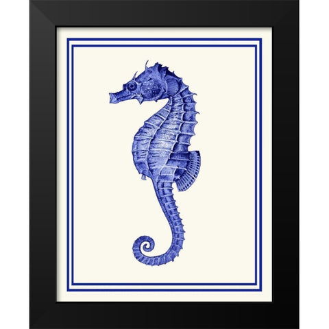 Mixed Nautical Blue on Cream e Black Modern Wood Framed Art Print by Fab Funky
