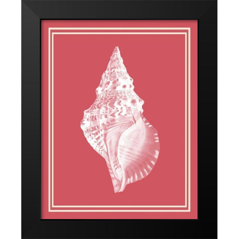 Mixed Nautical White on Coral d Black Modern Wood Framed Art Print by Fab Funky
