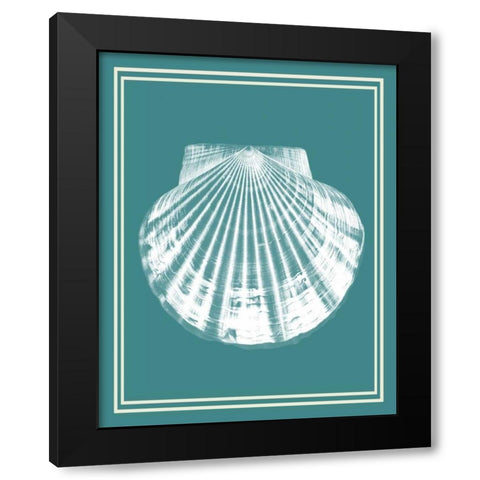 Mixed Nautical White on Teal b Black Modern Wood Framed Art Print by Fab Funky
