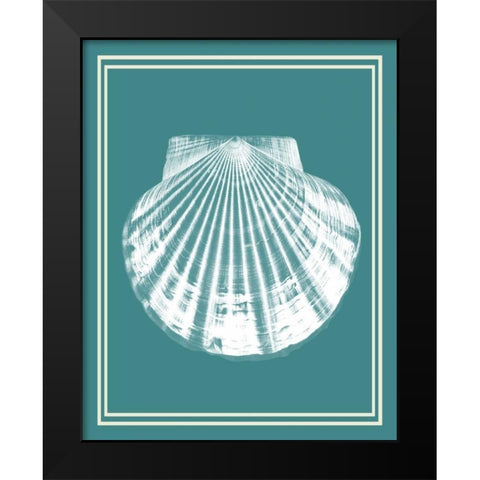 Mixed Nautical White on Teal b Black Modern Wood Framed Art Print by Fab Funky