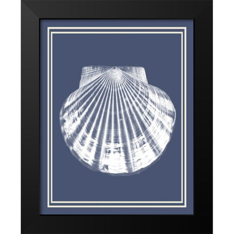 Mixed Nautical White on Indigo Blue b Black Modern Wood Framed Art Print by Fab Funky