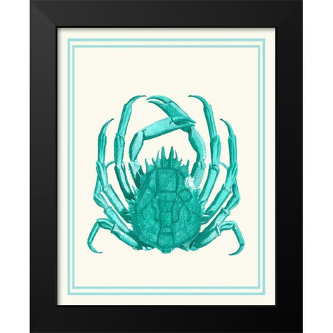 Mixed Nautical Turquoise on Cream b Black Modern Wood Framed Art Print by Fab Funky