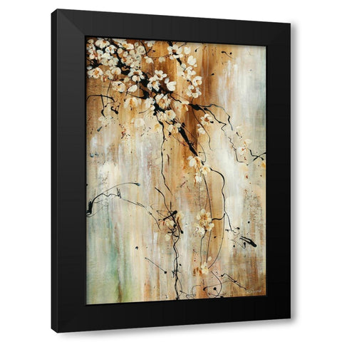 Sweet Pea Black Modern Wood Framed Art Print by Drotar, Rikki