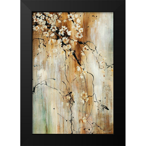 Sweet Pea Black Modern Wood Framed Art Print by Drotar, Rikki