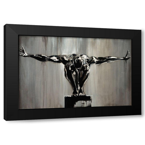 The Start to the Finish Black Modern Wood Framed Art Print by Edmunds, Sydney