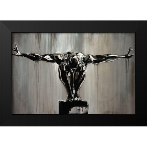 The Start to the Finish Black Modern Wood Framed Art Print by Edmunds, Sydney