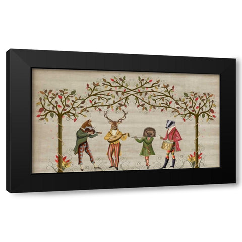 Minstrel Group Black Modern Wood Framed Art Print with Double Matting by Fab Funky