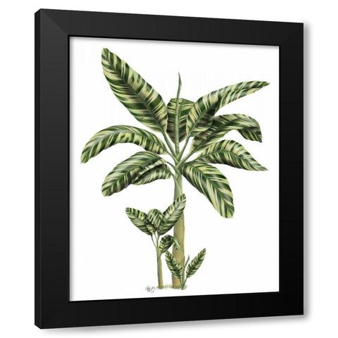 Banana Tree 2 Black Modern Wood Framed Art Print by Fab Funky