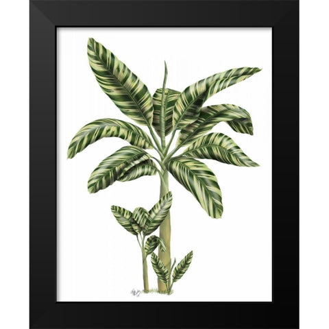 Banana Tree 2 Black Modern Wood Framed Art Print by Fab Funky