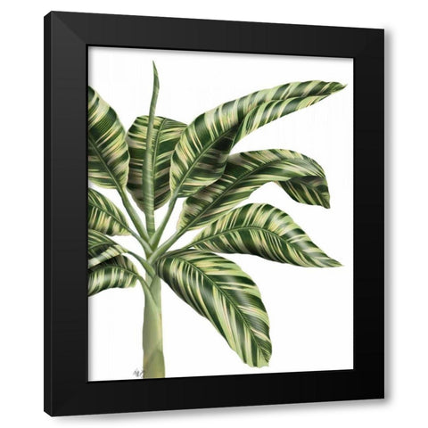 Banana Tree 3, Green Black Modern Wood Framed Art Print with Double Matting by Fab Funky