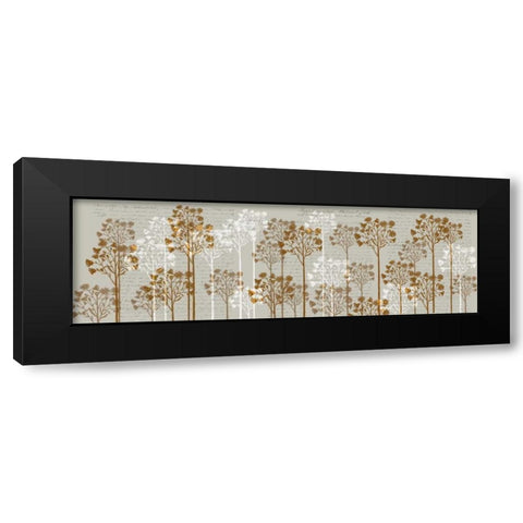 Floral Trees, Honey Black Modern Wood Framed Art Print with Double Matting by Fab Funky