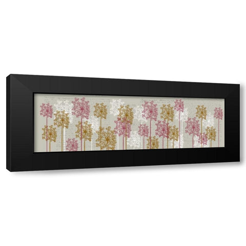 Bubble Trees, Pink and Gold Black Modern Wood Framed Art Print with Double Matting by Fab Funky