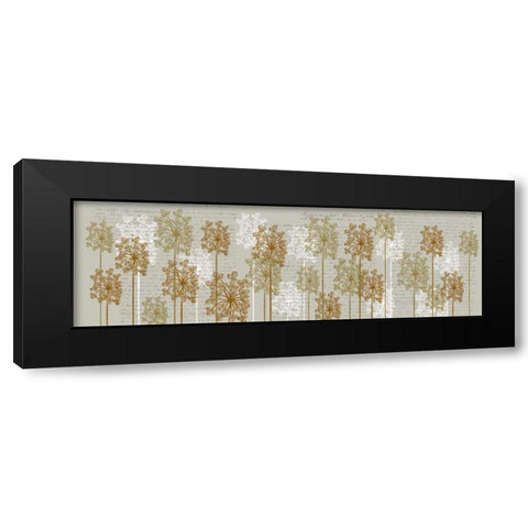 Bubble Trees, Honey Black Modern Wood Framed Art Print with Double Matting by Fab Funky