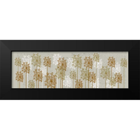 Bubble Trees, Honey Black Modern Wood Framed Art Print by Fab Funky