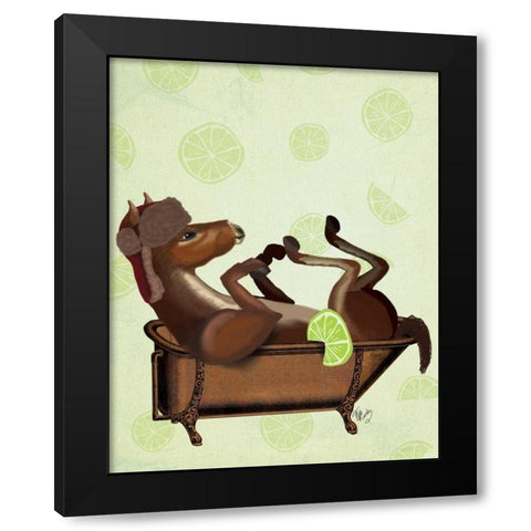 Moscow Mule Black Modern Wood Framed Art Print with Double Matting by Fab Funky