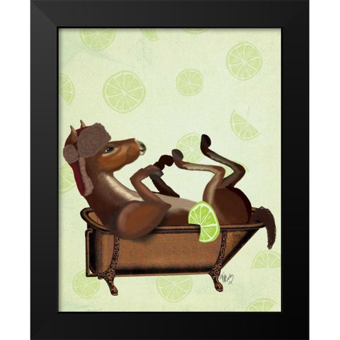 Moscow Mule Black Modern Wood Framed Art Print by Fab Funky