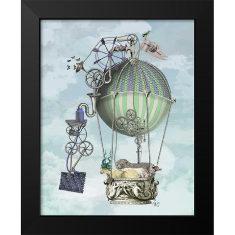 The Knitting Machine, Fine Art Print Black Modern Wood Framed Art Print by Fab Funky