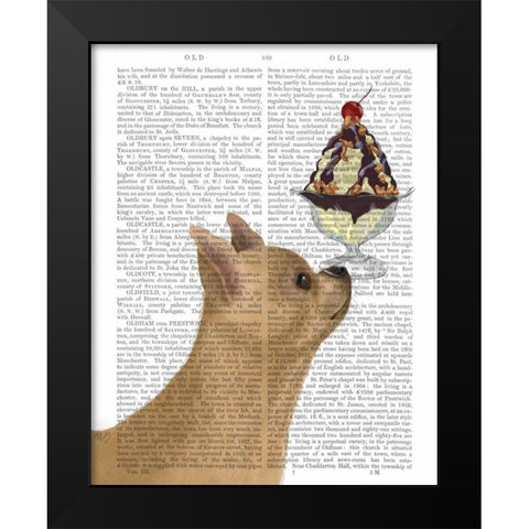 Chihuahua, Fawn, Ice Cream Black Modern Wood Framed Art Print by Fab Funky