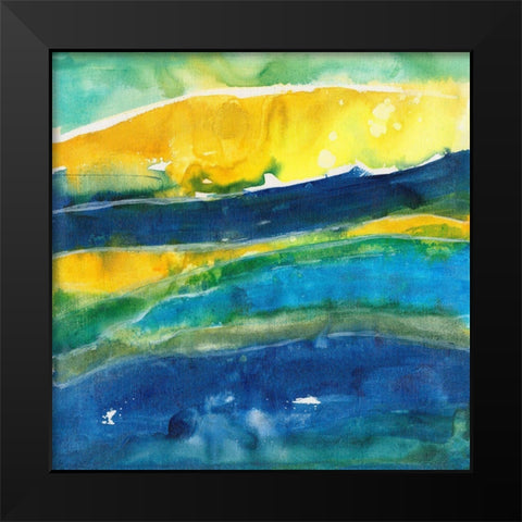 Sunny Seaside I Black Modern Wood Framed Art Print by Combs, Joyce
