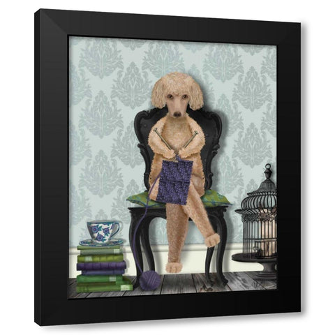 Captive Audience Black Modern Wood Framed Art Print by Fab Funky