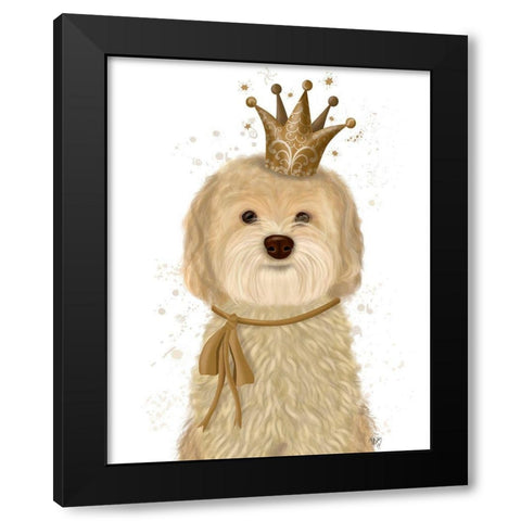 Cockerpoo Princess Black Modern Wood Framed Art Print by Fab Funky