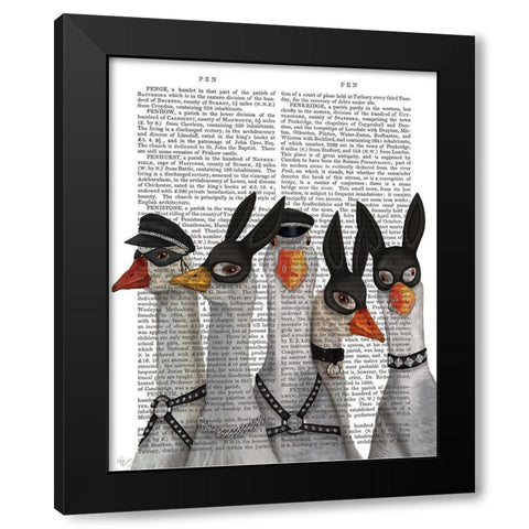 Geese Guys Book Print Black Modern Wood Framed Art Print by Fab Funky