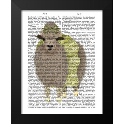 Ballet Sheep 2 Book Print Black Modern Wood Framed Art Print by Fab Funky