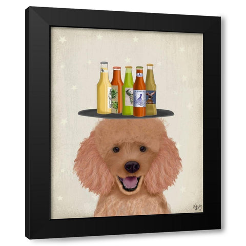 Apricot Beer Lover Black Modern Wood Framed Art Print by Fab Funky